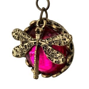 Iced Out Pink Dragonfly Insect Animal Vintage Style Crystal Men’s Earrings Gift